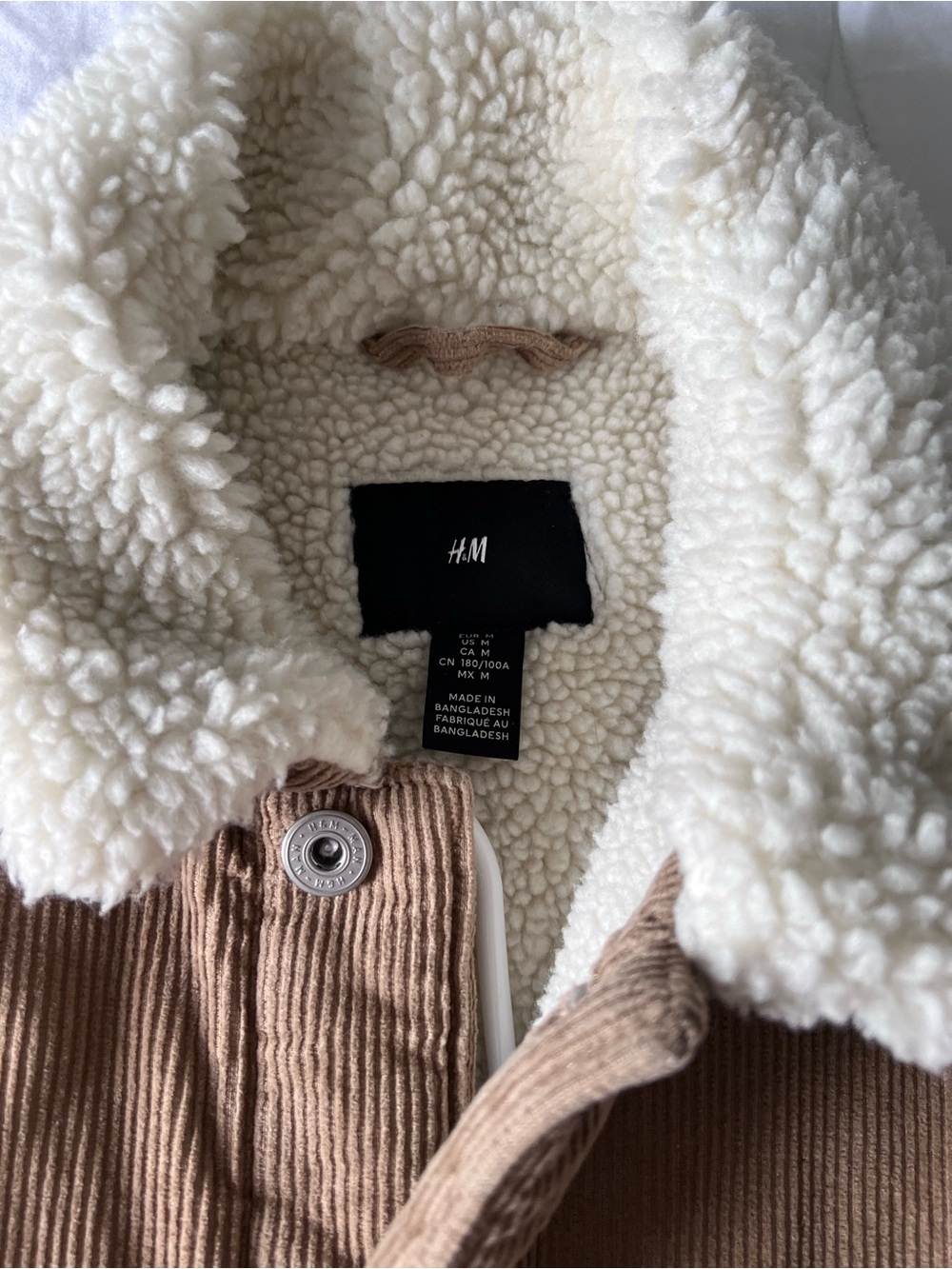 H&M Tan Corduroy Jacket - Picture 3 of 5